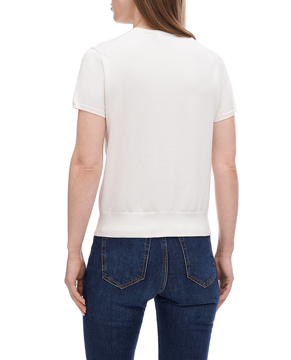 Джемпер с короткими рукавами Polo Ralph Lauren 211891673001, молочный цвет • Купить в интернет-магазине Kameron