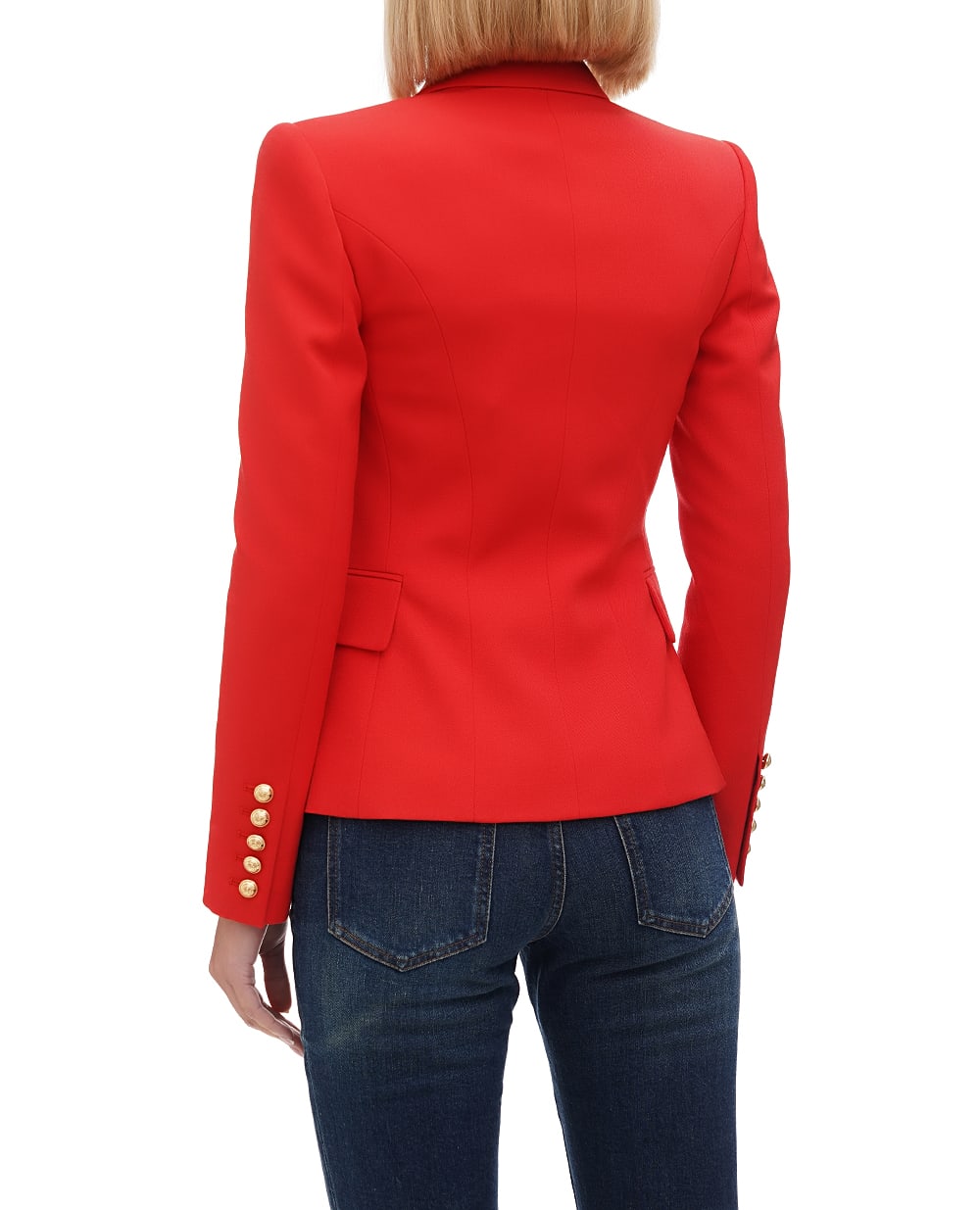 Вовняний жакет Balmain BF1SG008WC09, червоний колір • Купити в інтернет-магазині Kameron