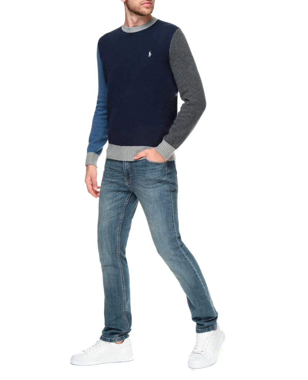 Шерстяной джемпер Polo Ralph Lauren 710850565001, синий цвет • Купить в интернет-магазине Kameron