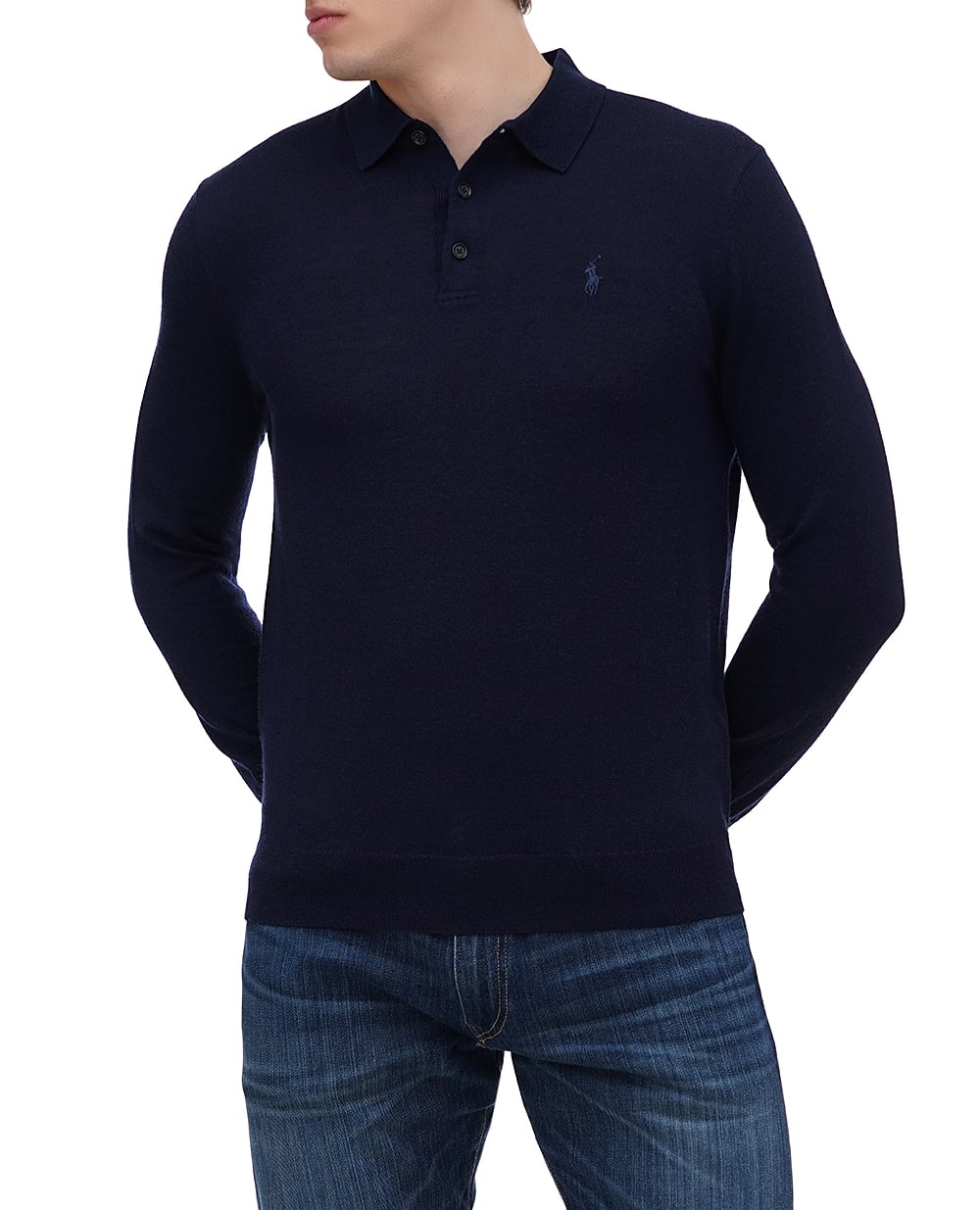 Поло Polo Ralph Lauren 710941104001, темно-синий цвет • Купить в интернет-магазине Kameron