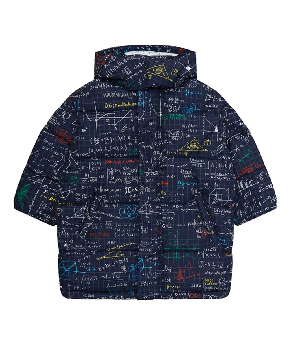 Детский пуховик Dolce&Gabbana Kids L4JB2R-HSMOT-S, темно-синий цвет • Купить в интернет-магазине Kameron