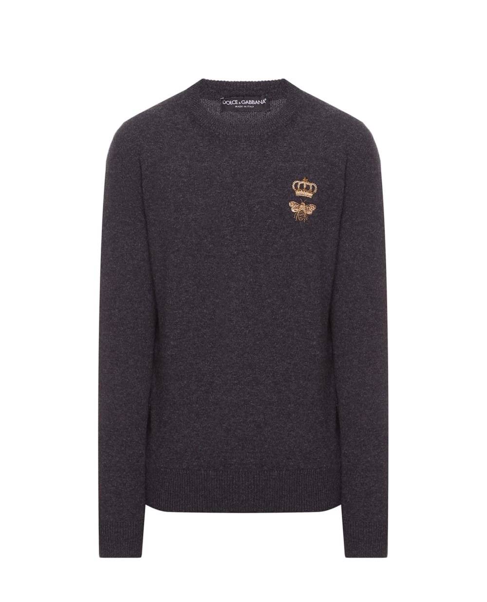 Шерстяной джемпер Dolce&Gabbana GXE63Z-JBVB2, темно-серый цвет • Купить в интернет-магазине Kameron