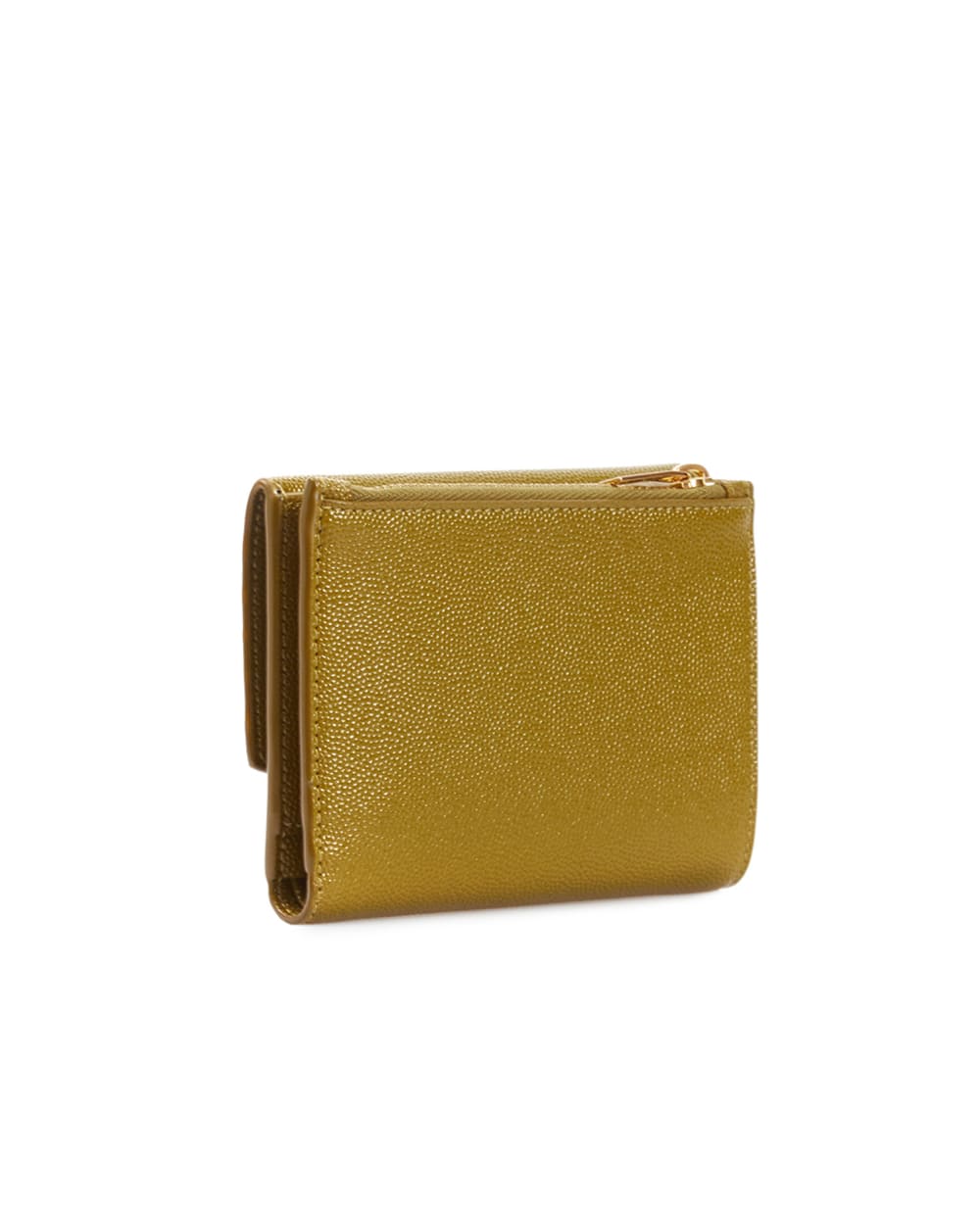 Кожаный кошелек Saint Laurent 582296-1GF0J, оливковый цвет • Купить в интернет-магазине Kameron