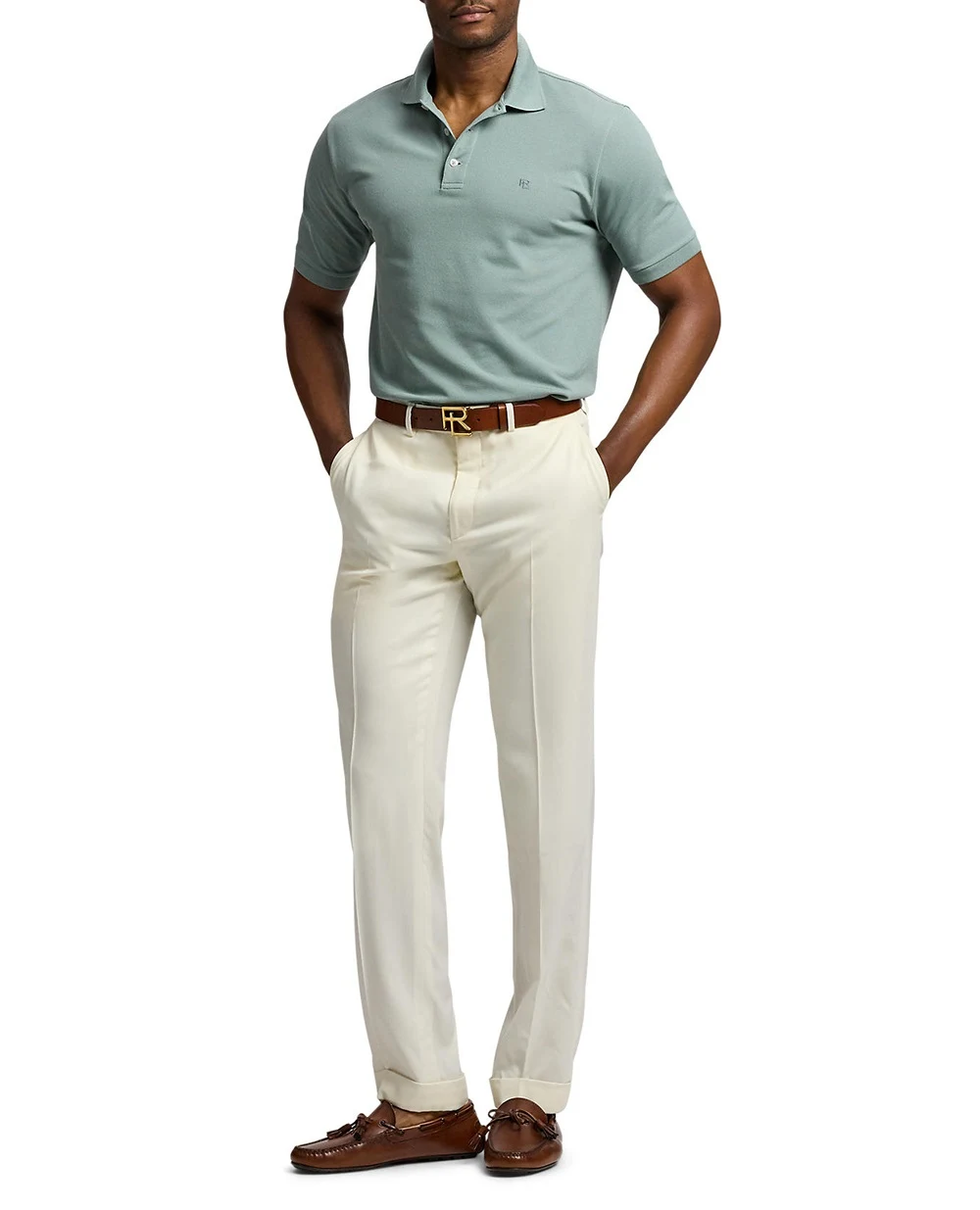 Поло Ralph Lauren Purple Label 790877021046, зеленый цвет • Купить в интернет-магазине Kameron