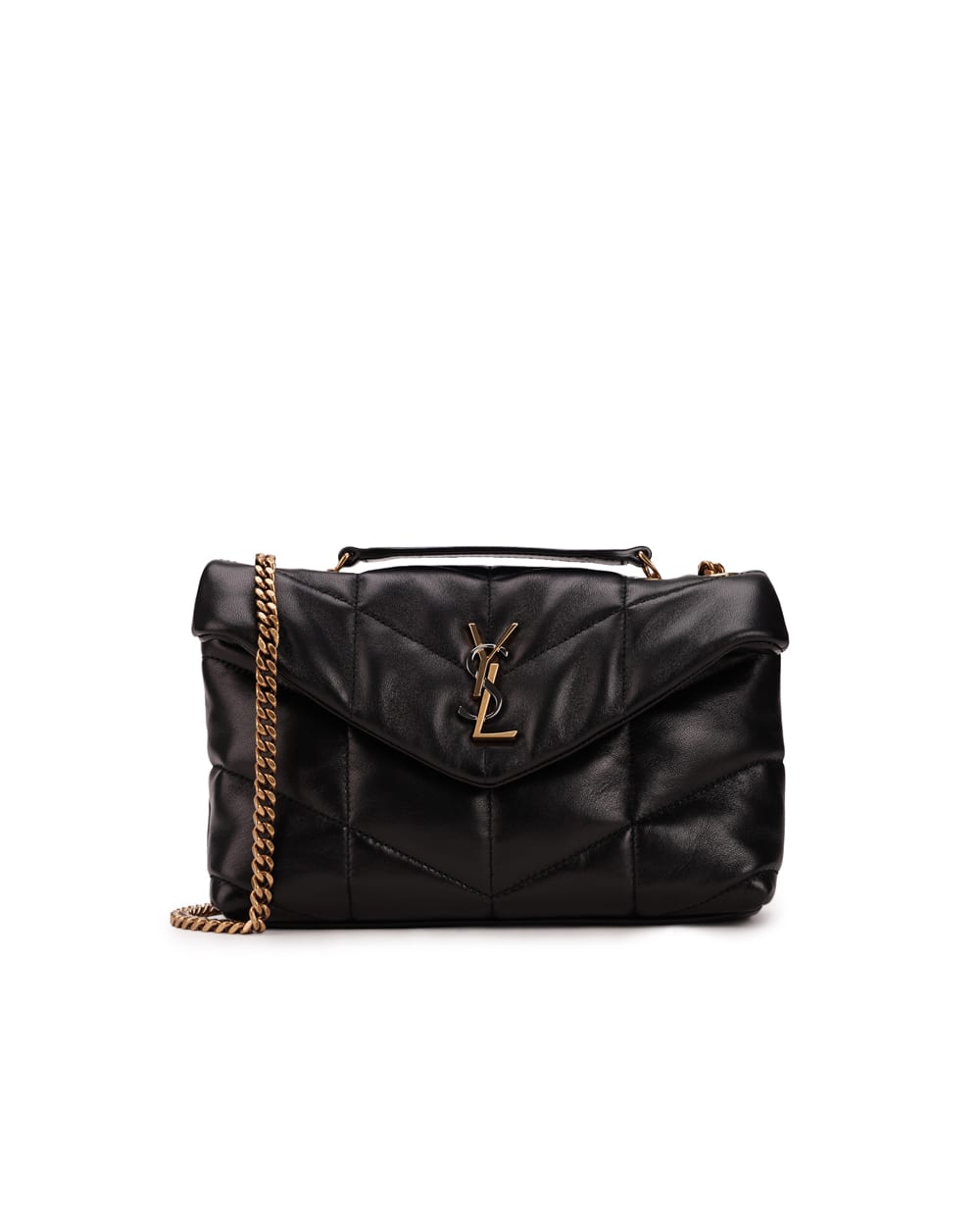 Кожаная сумка Puffer Medium Saint Laurent 747758-AABZO, черный цвет • Купить в интернет-магазине Kameron