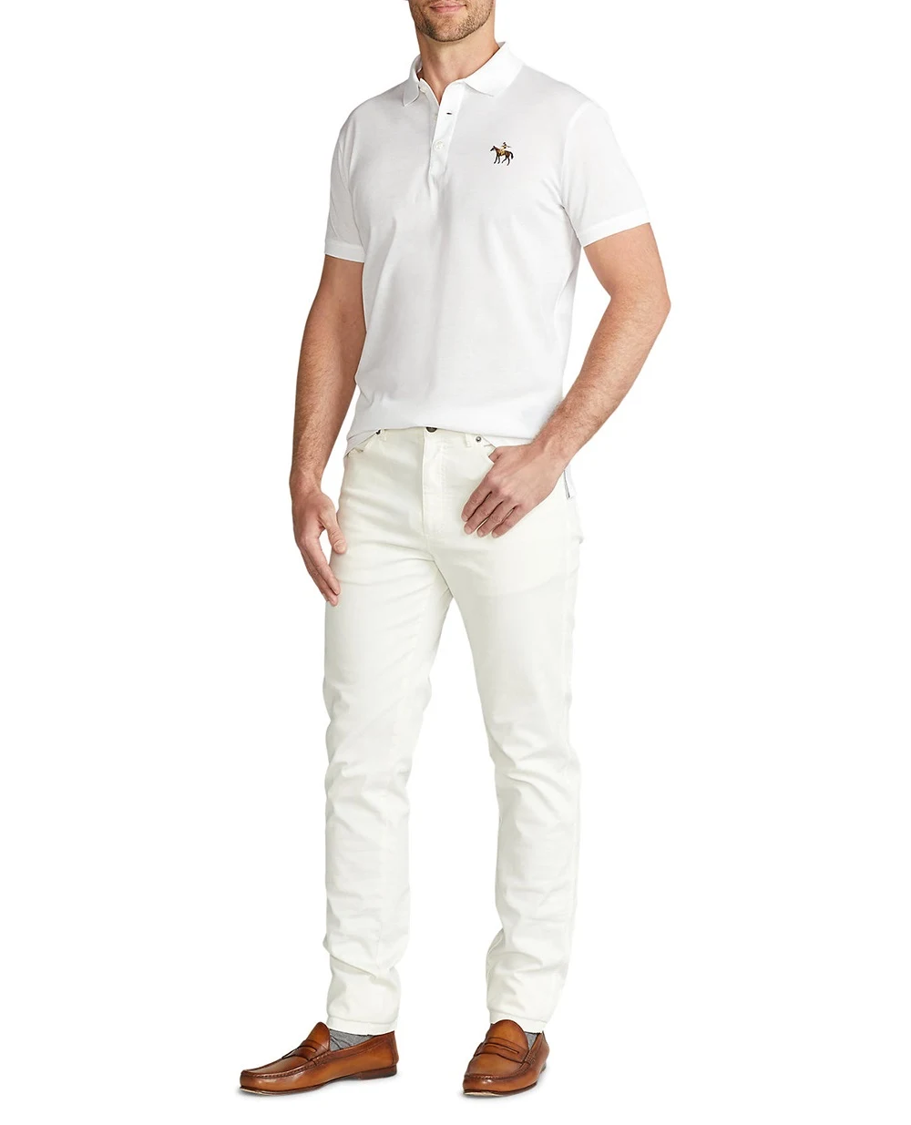 Поло Ralph Lauren Purple Label 790508036011, белый цвет • Купить в интернет-магазине Kameron