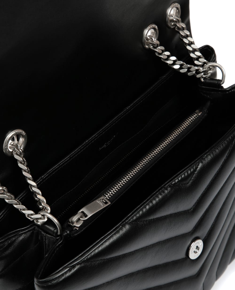 Кожаная сумка Loulou Medium Saint Laurent 487216-DV726-SS19, черный цвет • Купить в интернет-магазине Kameron