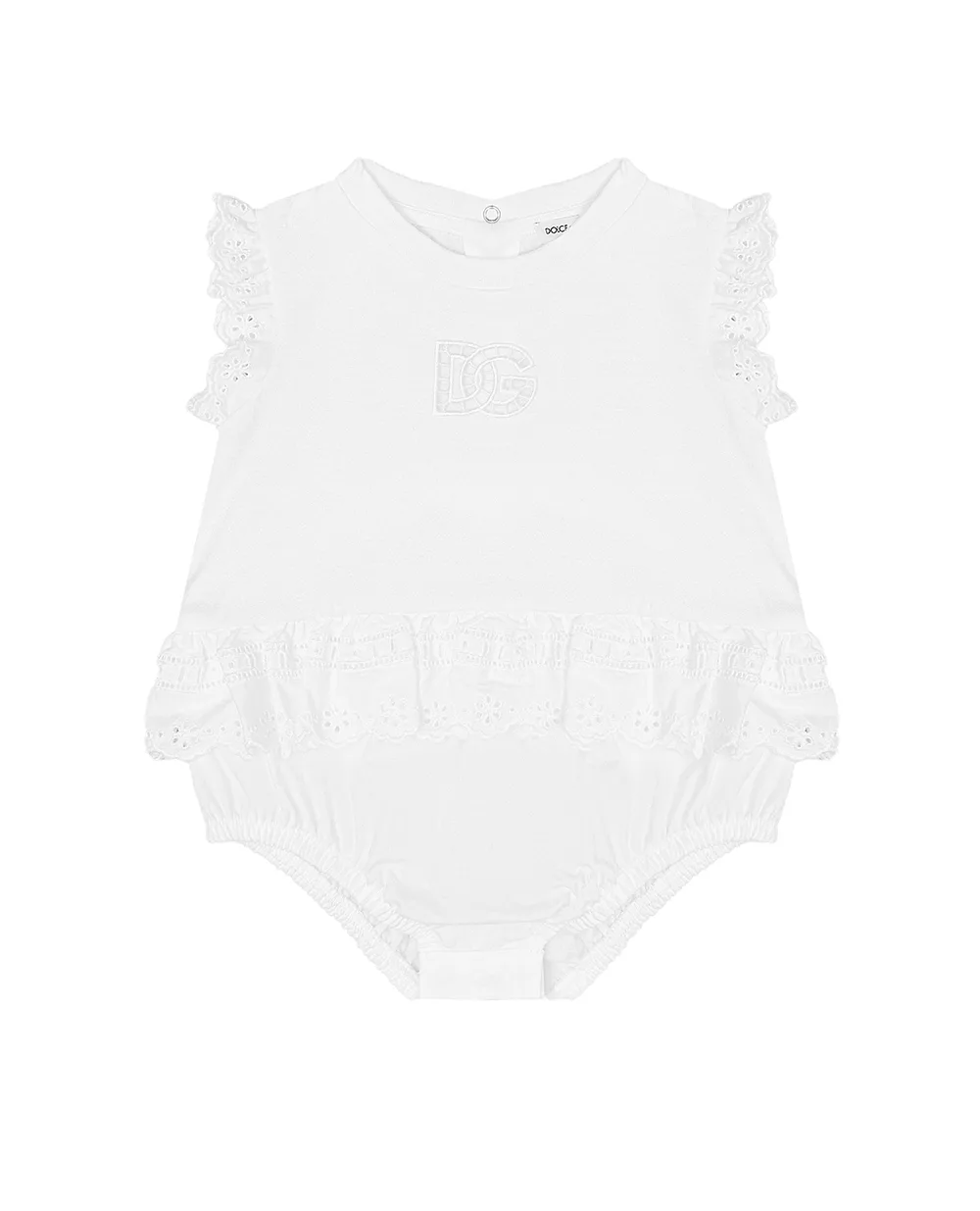Детское боди Dolce&Gabbana Kids L2JOW6-G7B7K, белый цвет • Купить в интернет-магазине Kameron