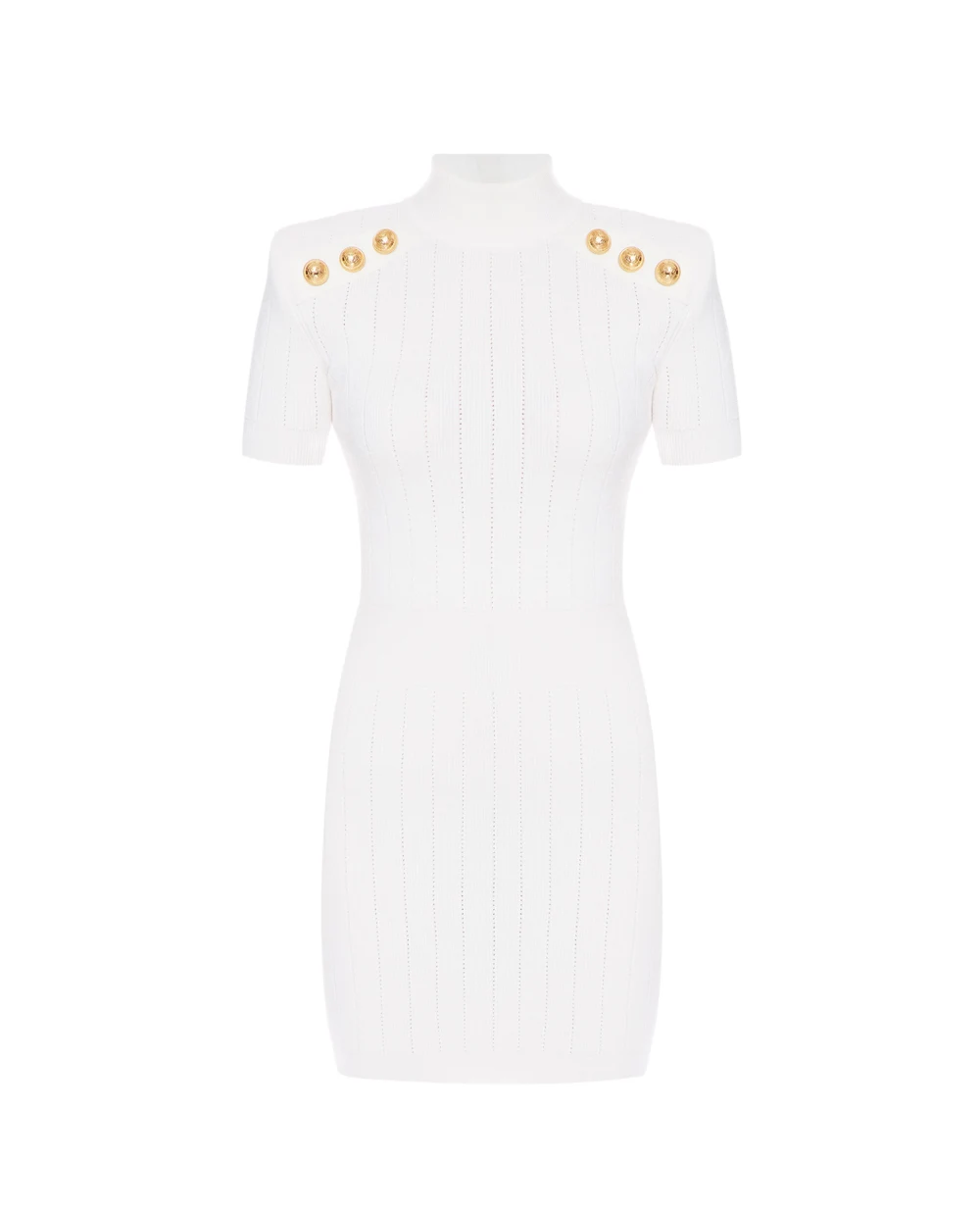 Платье Balmain YF1R6005KB07, белый цвет • Купить в интернет-магазине Kameron