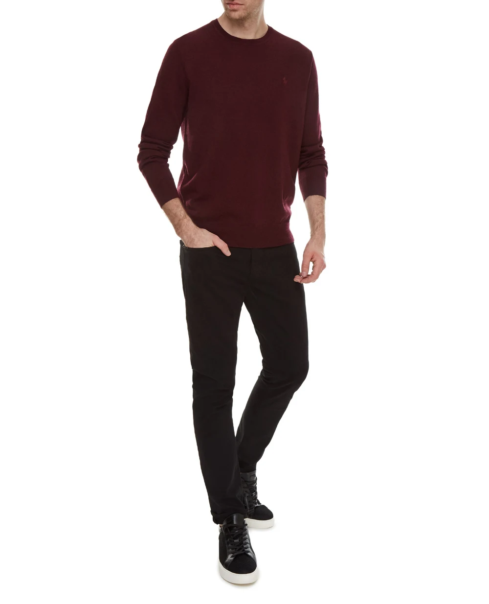 Шерстяной джемпер Polo Ralph Lauren 710714346023, бордовый цвет • Купить в интернет-магазине Kameron