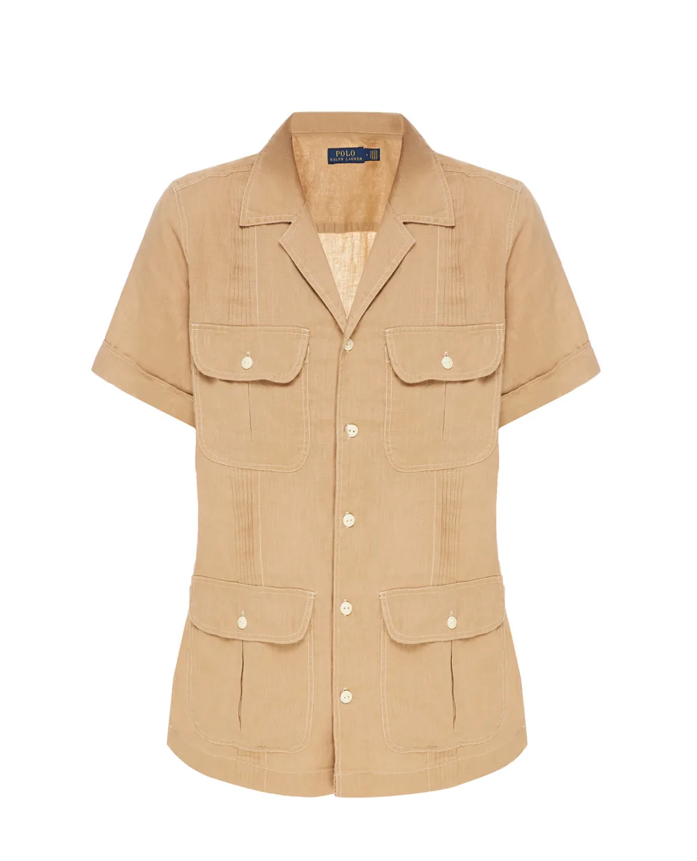Льняная рубашка Polo Ralph Lauren 211838912001, бежевый цвет • Купить в интернет-магазине Kameron