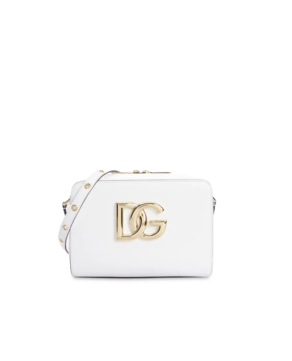 Кожаная сумка 3.5 Medium Dolce&Gabbana BB7214-AW576, белый цвет • Купить в интернет-магазине Kameron