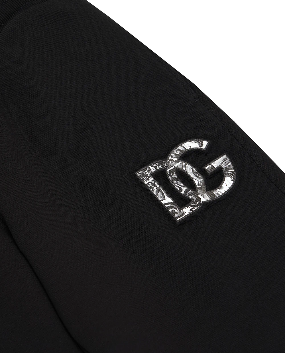 Дитячі штани з принтом логотипу Dolce&Gabbana Kids L4JPIG-G7PEM-B, чорний колір • Купити в інтернет-магазині Kameron