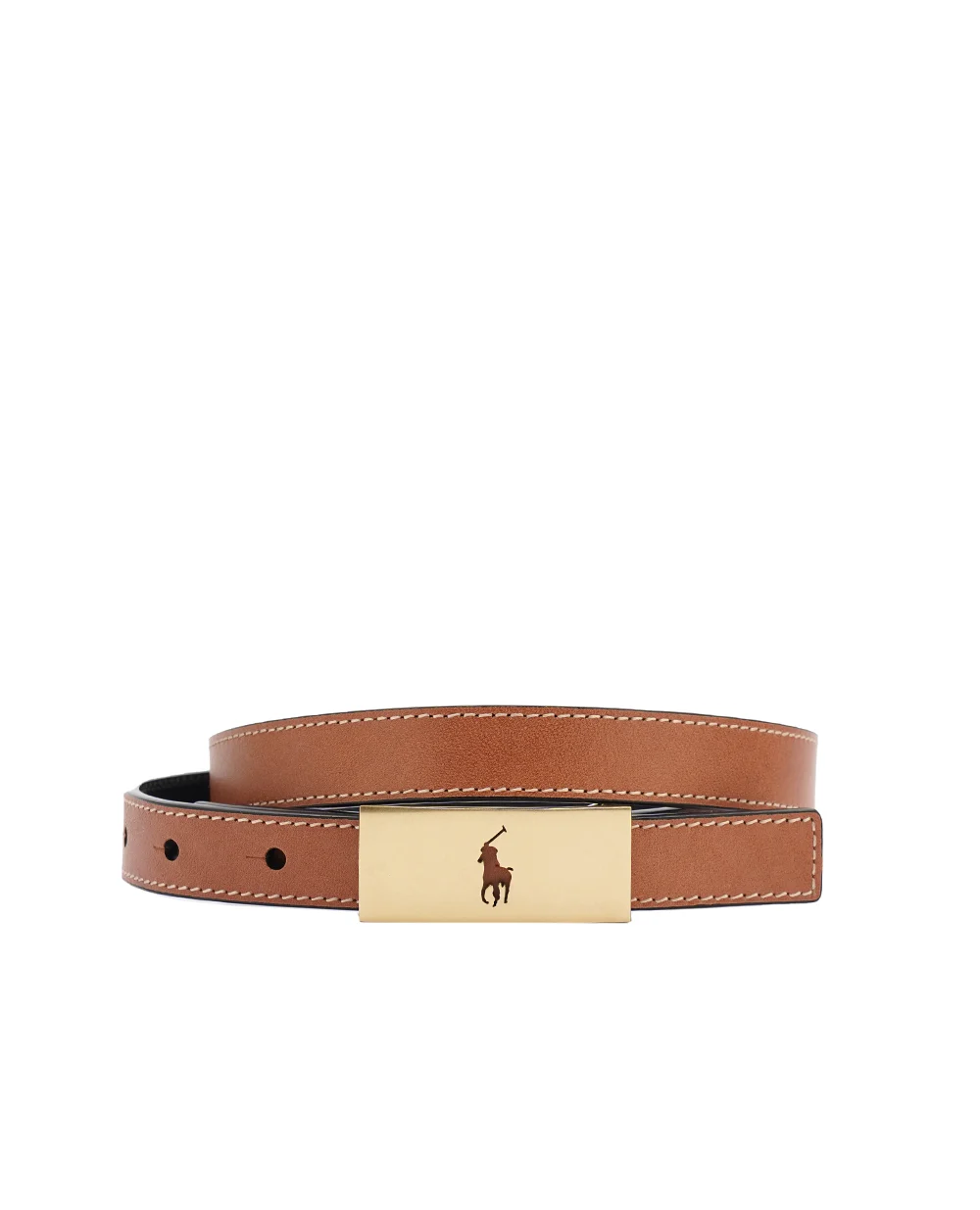 Двухсторонний кожаный ремень Polo Ralph Lauren 429895825002, коричневый цвет • Купить в интернет-магазине Kameron