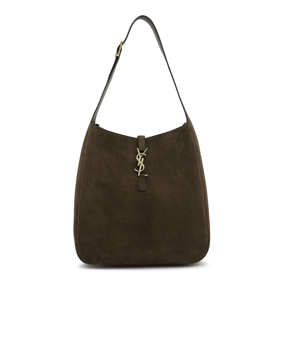 Cумка LE 5À7 Large из телячьей замши Saint Laurent 850545-1U80W, оливковый цвет • Купить в интернет-магазине Kameron