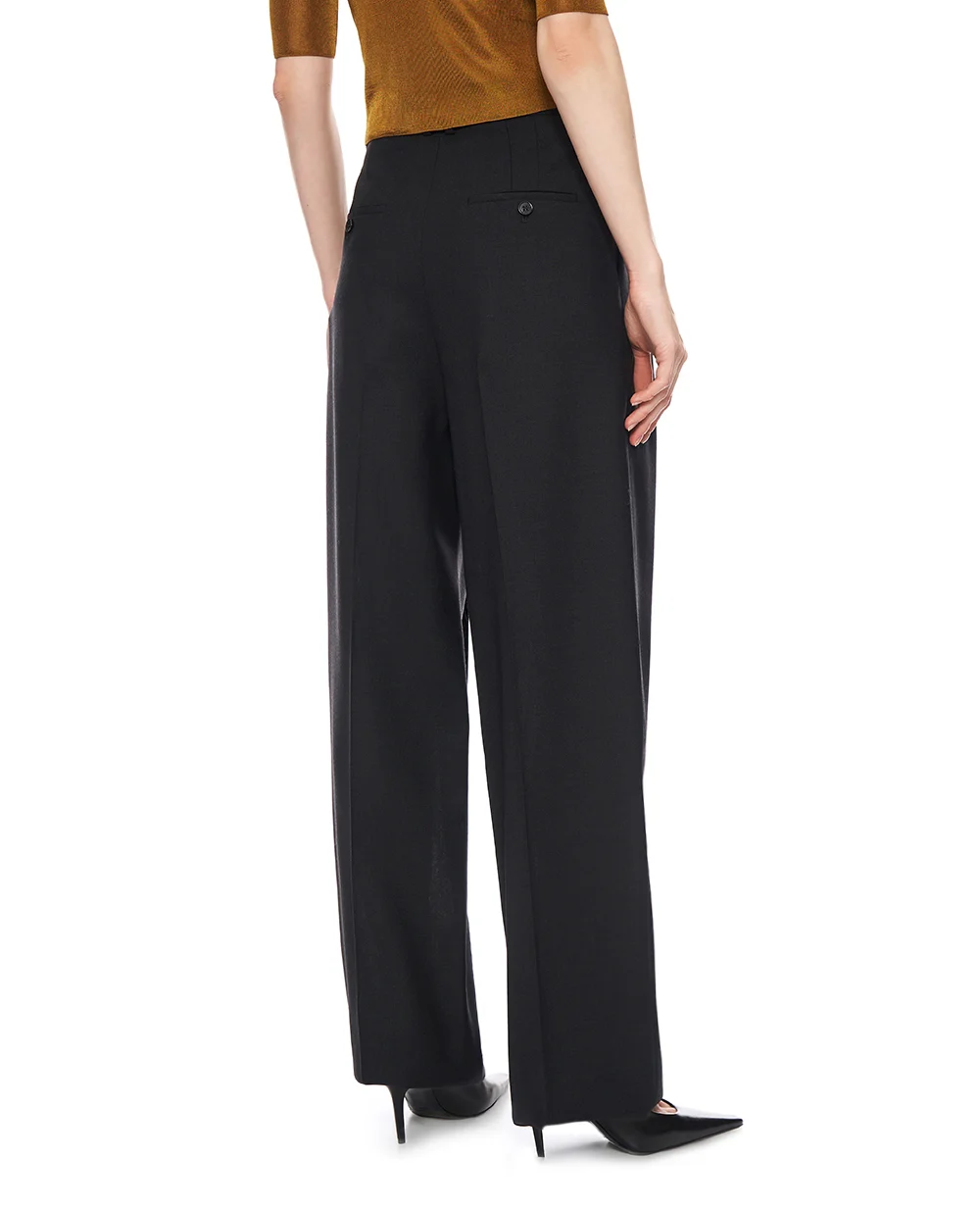 Шерстяные брюки Saint Laurent 834634-Y5K32, черный цвет • Купить в интернет-магазине Kameron