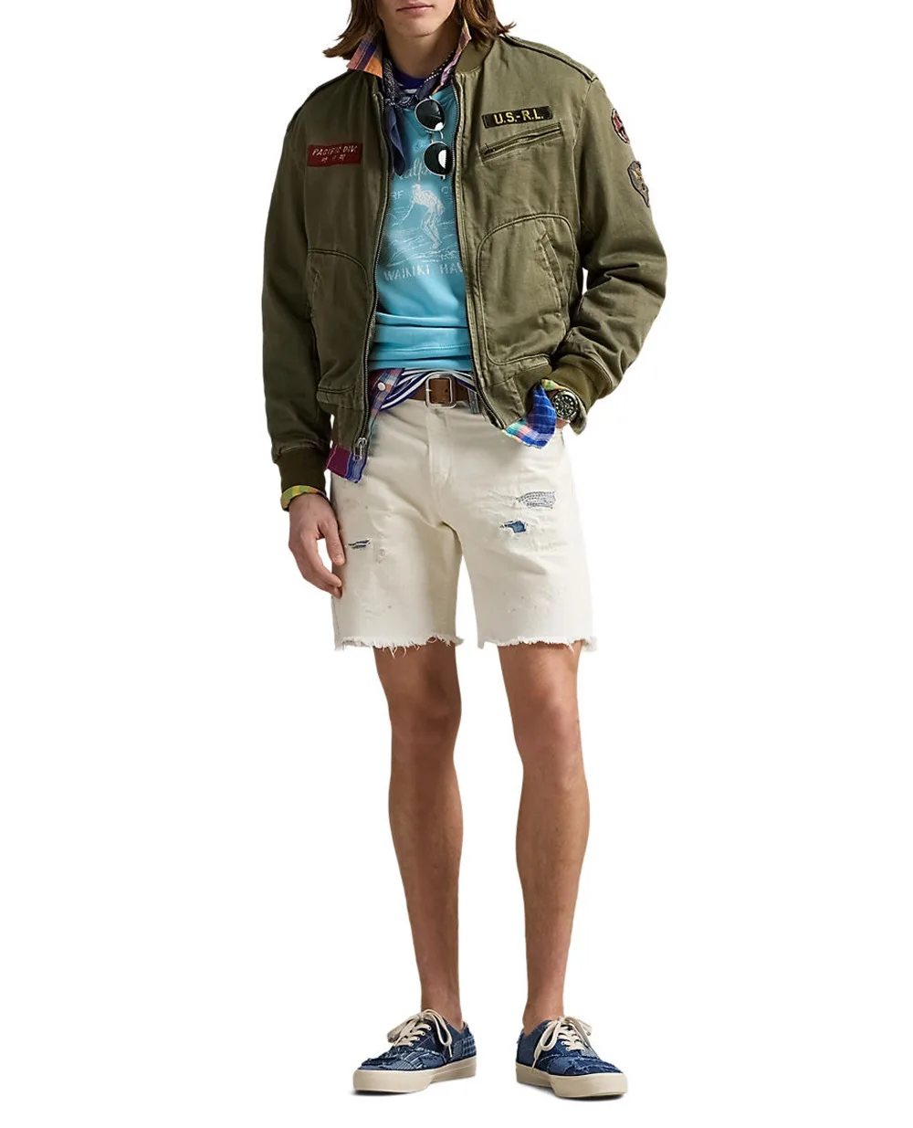 Бомбер Polo Ralph Lauren 710964566001, хаки цвет • Купить в интернет-магазине Kameron