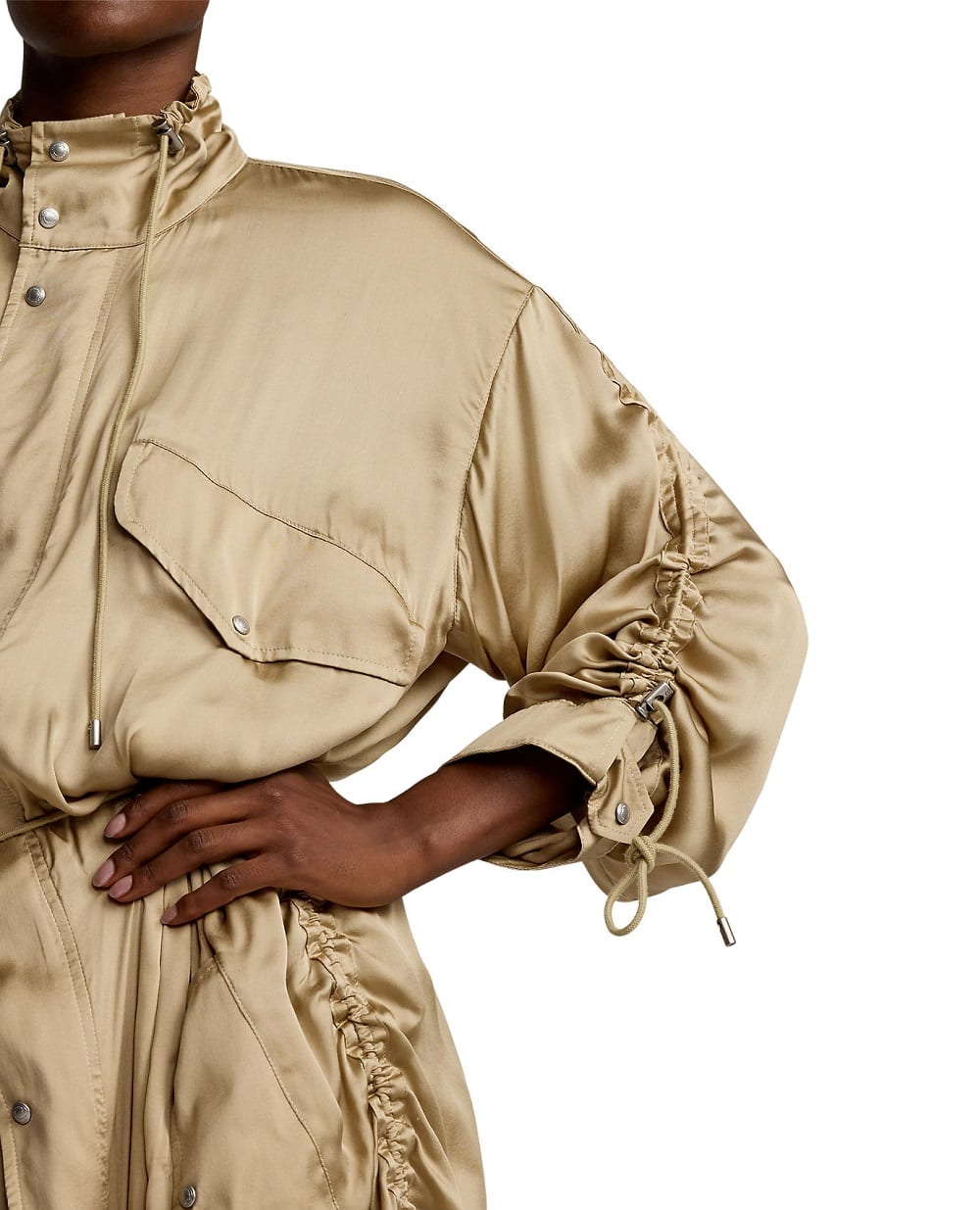 Шелковый плащ Ralph Lauren Collection 290966355001, бежевый цвет • Купить в интернет-магазине Kameron