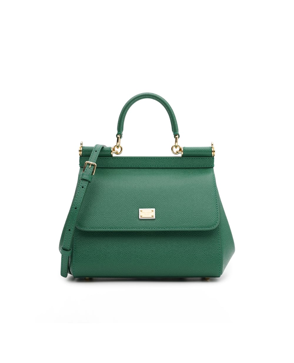 Сумка Sicily Medium из телячьей кожи Dolce&Gabbana BB6003-B1001, зеленый цвет • Купить в интернет-магазине Kameron
