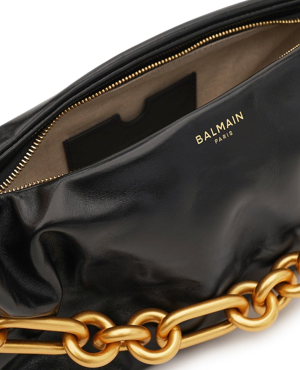 Средняя сумка Sync из телячьей кожи Balmain FN0BS002LMTE, черный цвет • Купить в интернет-магазине Kameron