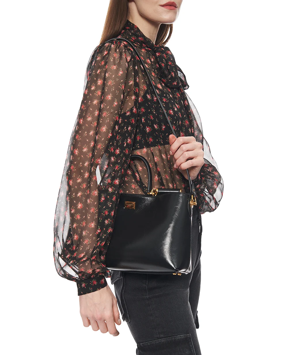Сумка Vittoria Medium из телячьей кожи Dolce&Gabbana BB7896-AZ000, черный цвет • Купить в интернет-магазине Kameron