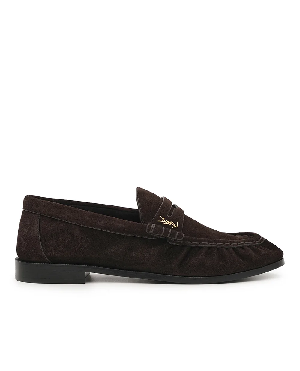 Лоферы из телячьей замши Saint Laurent 818908-2W5AA, коричневый цвет • Купить в интернет-магазине Kameron