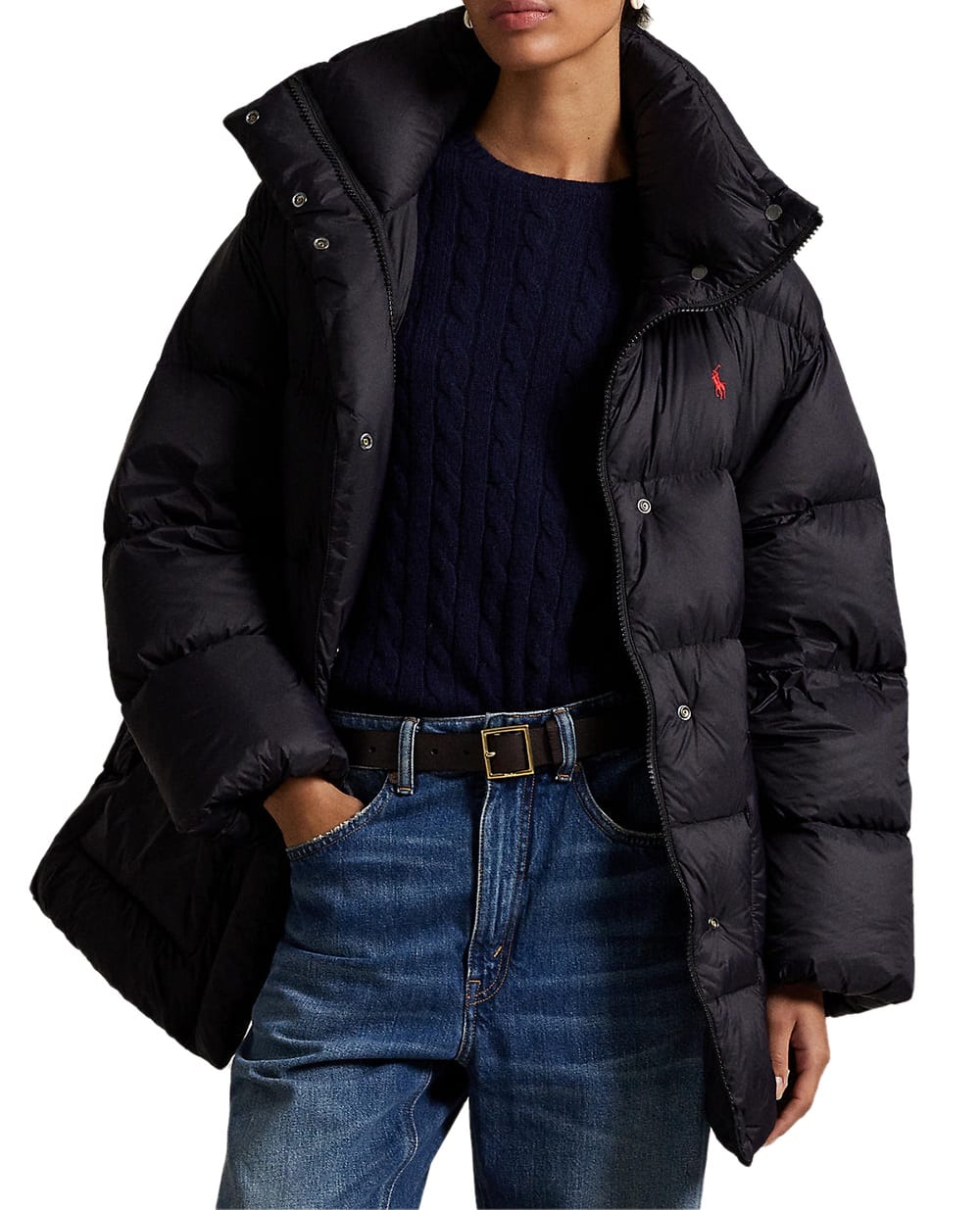 Пуховик оверсайз Polo Ralph Lauren 211971186001, черный цвет • Купить в интернет-магазине Kameron