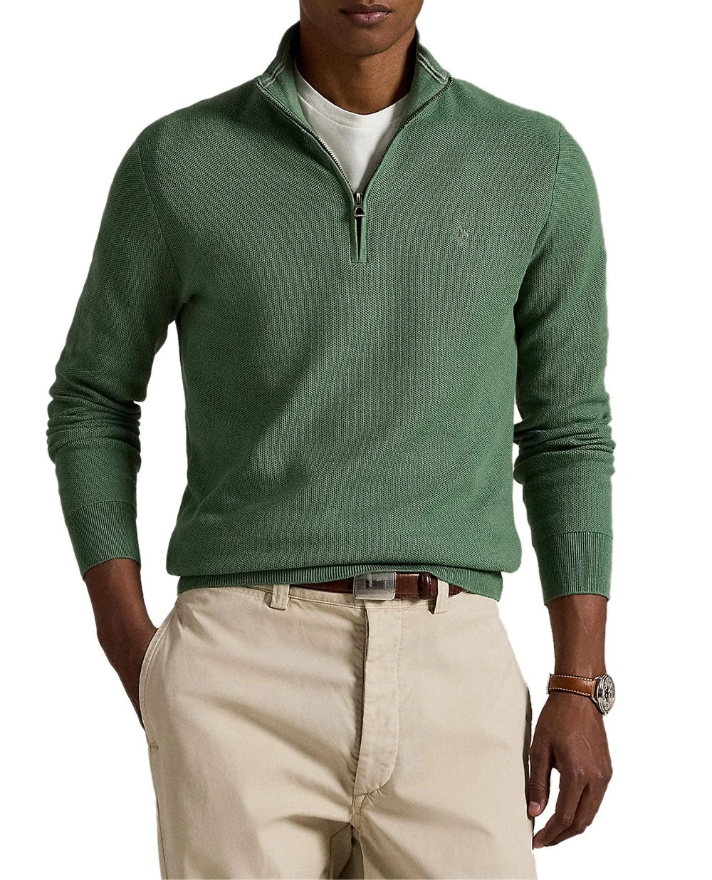 Джемпер на молнии Polo Ralph Lauren 710932304522, зеленый цвет • Купить в интернет-магазине Kameron