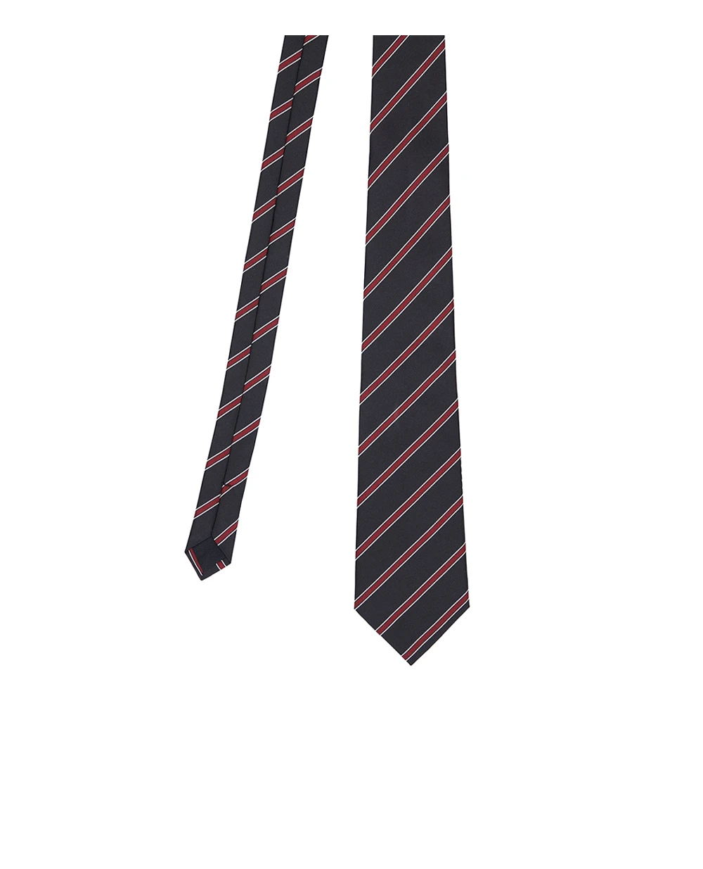 Шелковый галстук Saint Laurent 832807-3Y009, бордовый цвет • Купить в интернет-магазине Kameron