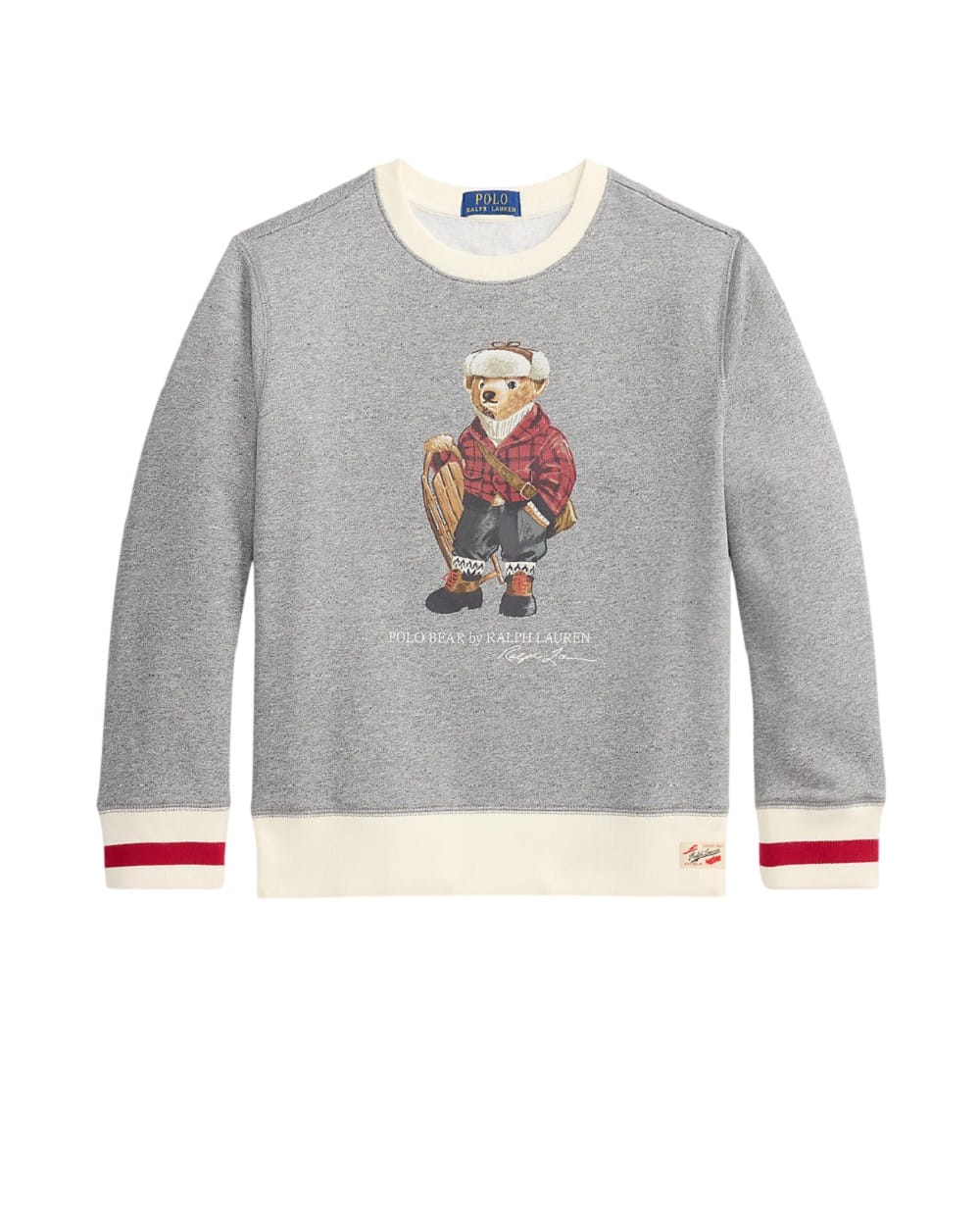 Детский свитшот Polo Bear из флиса Polo Ralph Lauren Kids 323981263001, серый цвет • Купить в интернет-магазине Kameron