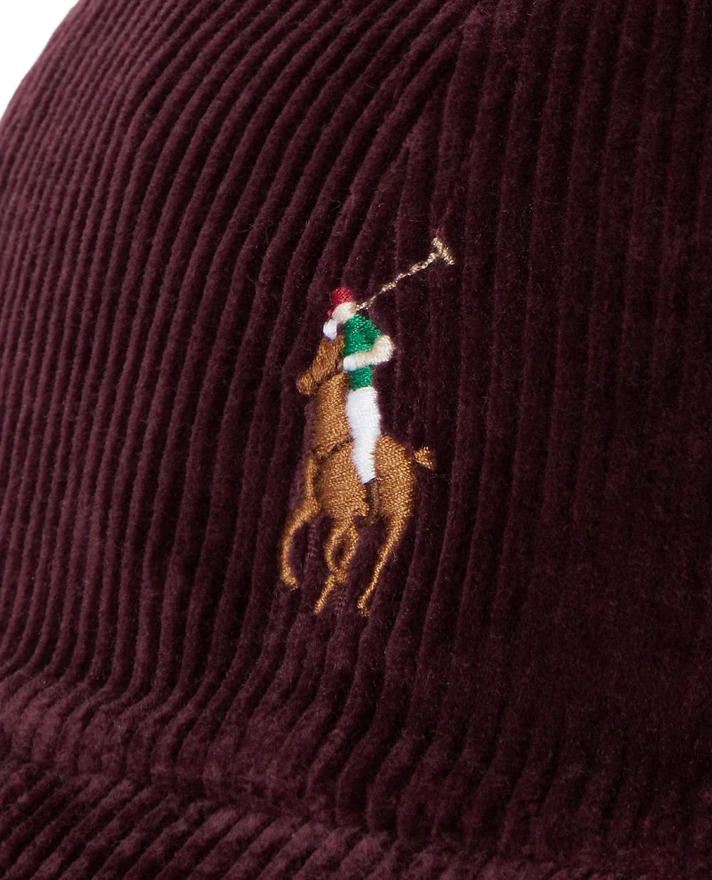 Кепка вельветовая Polo Ralph Lauren 710847175008, бордовый цвет • Купить в интернет-магазине Kameron