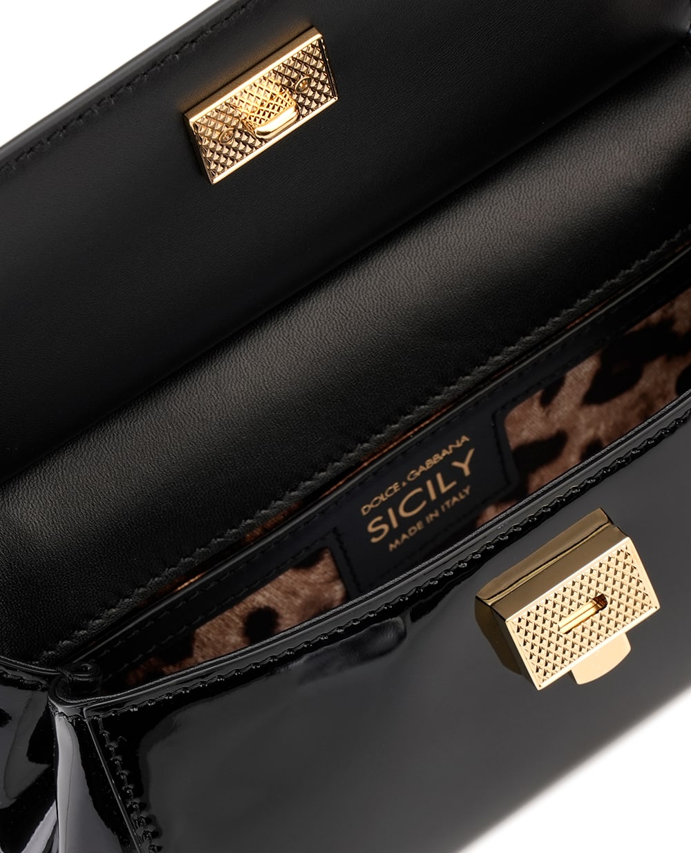 Кожаная сумка Sicily Small Dolce&Gabbana BB7116-B1471, черный цвет • Купить в интернет-магазине Kameron