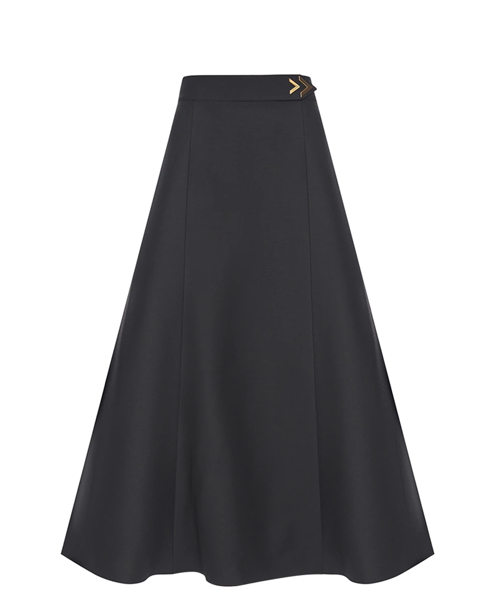 Спідниця VGold Crepe Couture з вовни та шовку Valentino 9B3RAFD51CF, чорний колір • Купити в інтернет-магазині Kameron