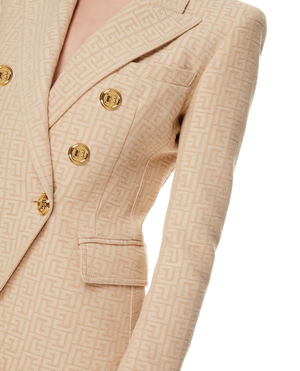 Жакет Balmain XF1SG030CB65, бежевый цвет • Купить в интернет-магазине Kameron
