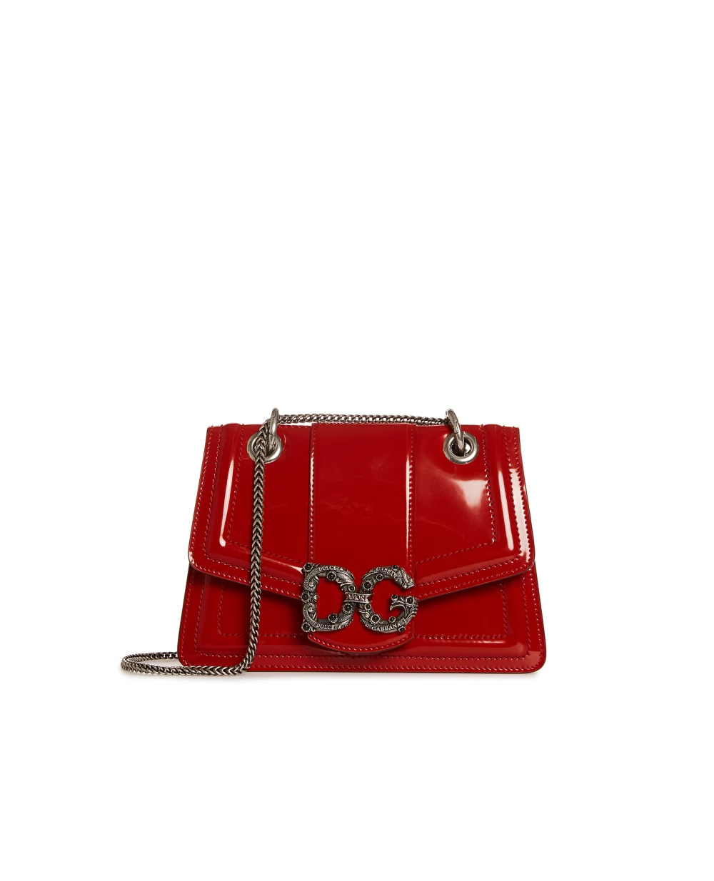 Кожаная сумка DG Amore Dolce&Gabbana BB6676-A1037, красный цвет • Купить в интернет-магазине Kameron