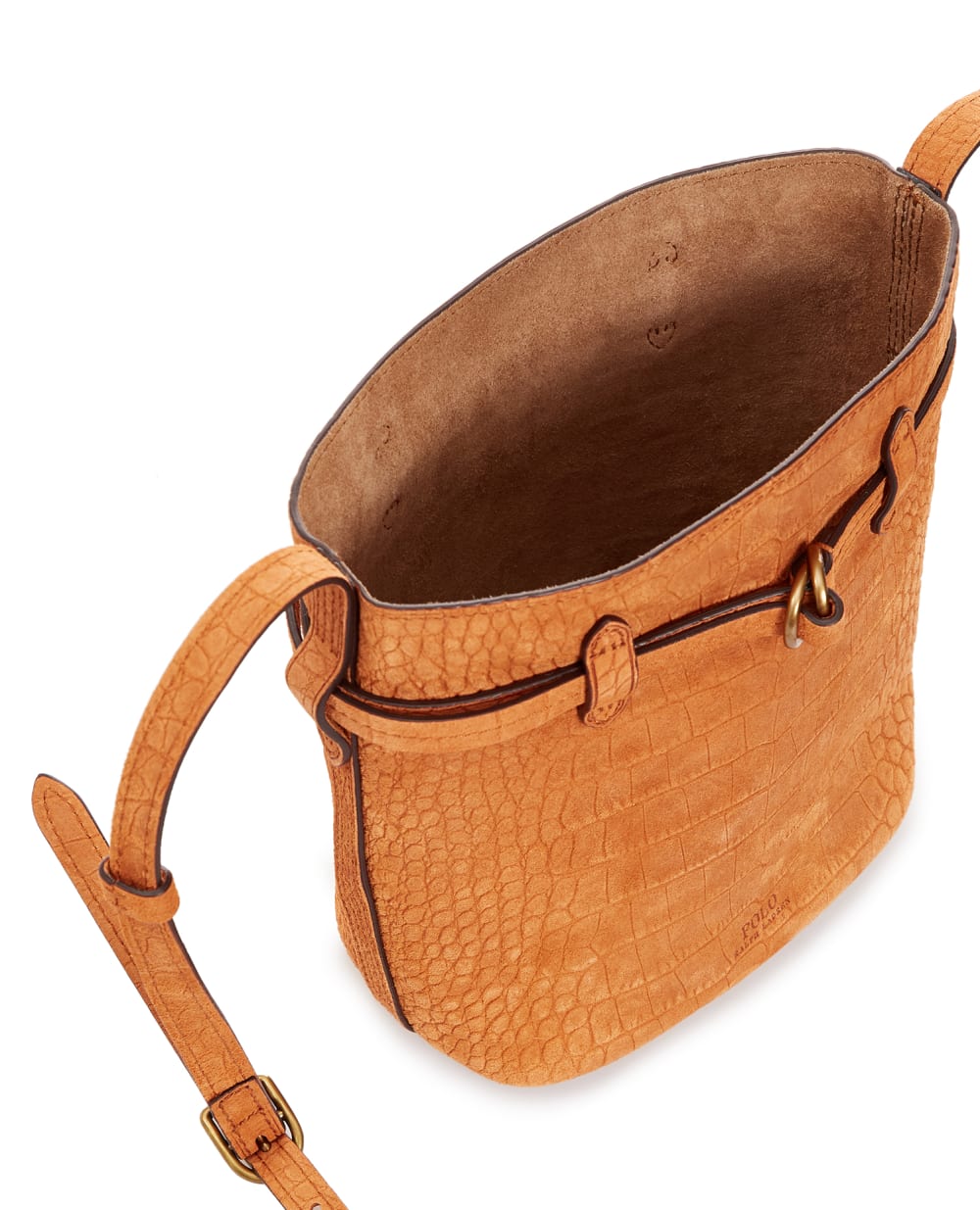 Кожаная сумка Polo Ralph Lauren 428855438001, рыжий цвет • Купить в интернет-магазине Kameron