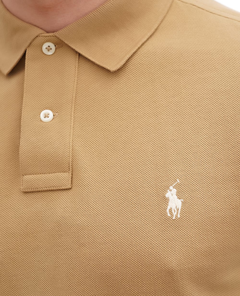 Поло Mesh Polo Ralph Lauren 710680784332, бежевый цвет • Купить в интернет-магазине Kameron