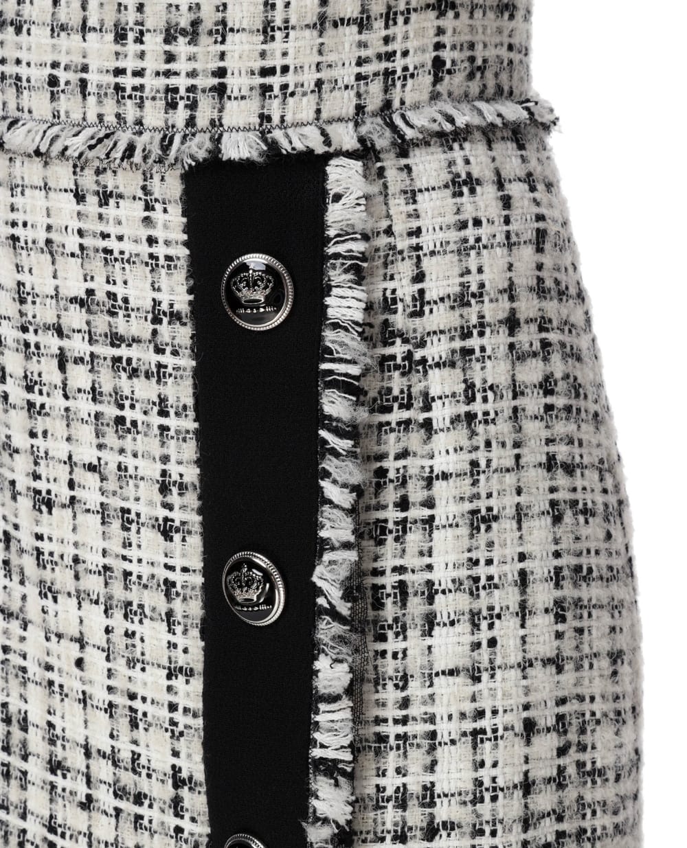 Твидовая юбка Dolce&Gabbana F4BRST-FMMFT, белый цвет • Купить в интернет-магазине Kameron