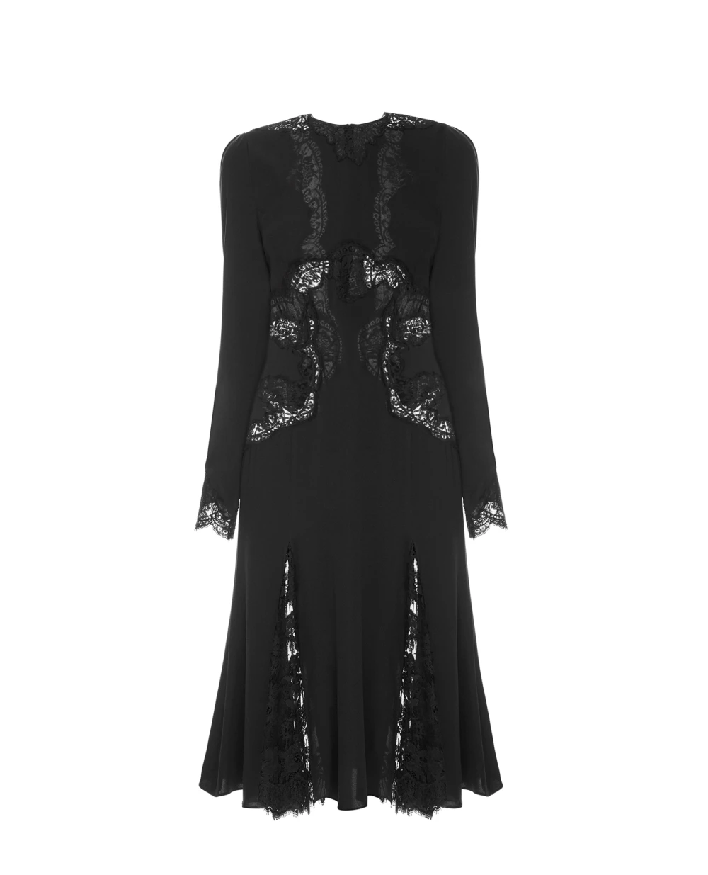 Шелковое платье Dolce&Gabbana F6R2GT-FUADB, черный цвет • Купить в интернет-магазине Kameron