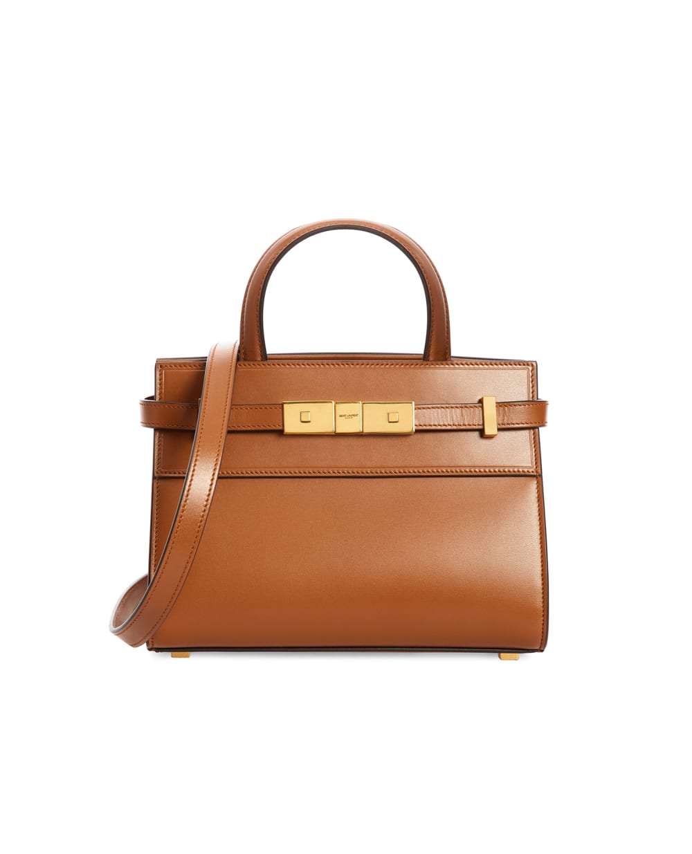 Кожаная сумка Saint Laurent 593741-0SXPW, коричневый цвет • Купить в интернет-магазине Kameron