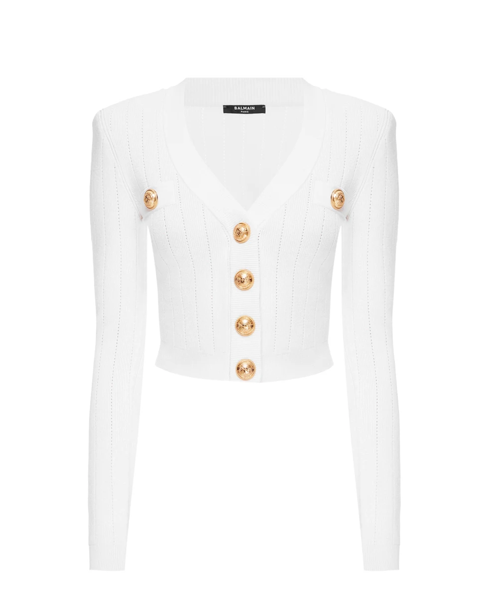 Кардиган Balmain XF1KL001KB07, белый цвет • Купить в интернет-магазине Kameron