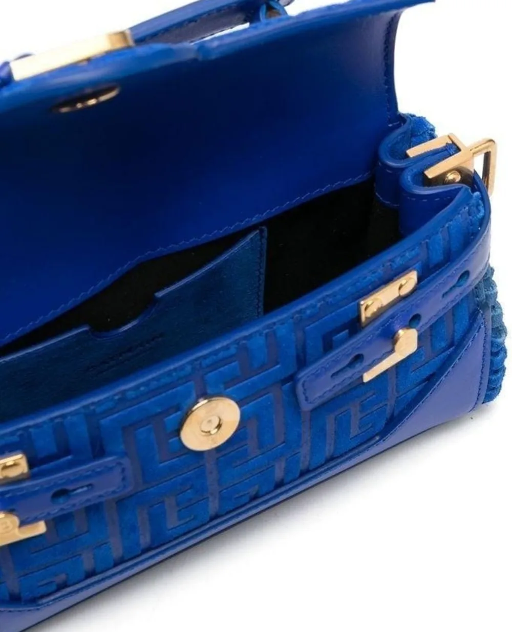 Кожаная сумка B-Buzz Balmain AN1AE717LPAF, синий цвет • Купить в интернет-магазине Kameron