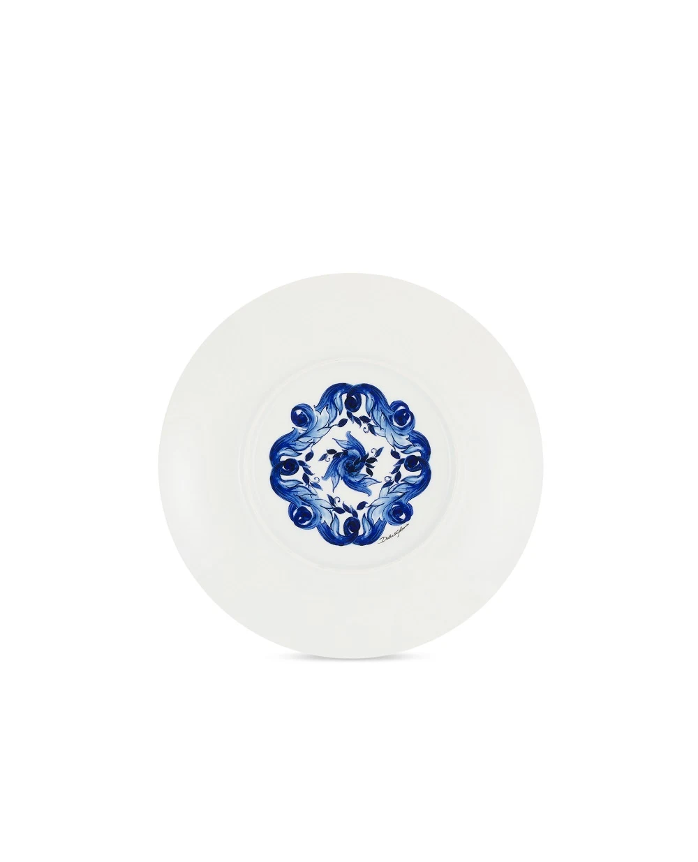 Набір із двох глибоких тарілок із фарфору Dolce&Gabbana TC0S05-TCA88, синій колір • Купити в інтернет-магазині Kameron