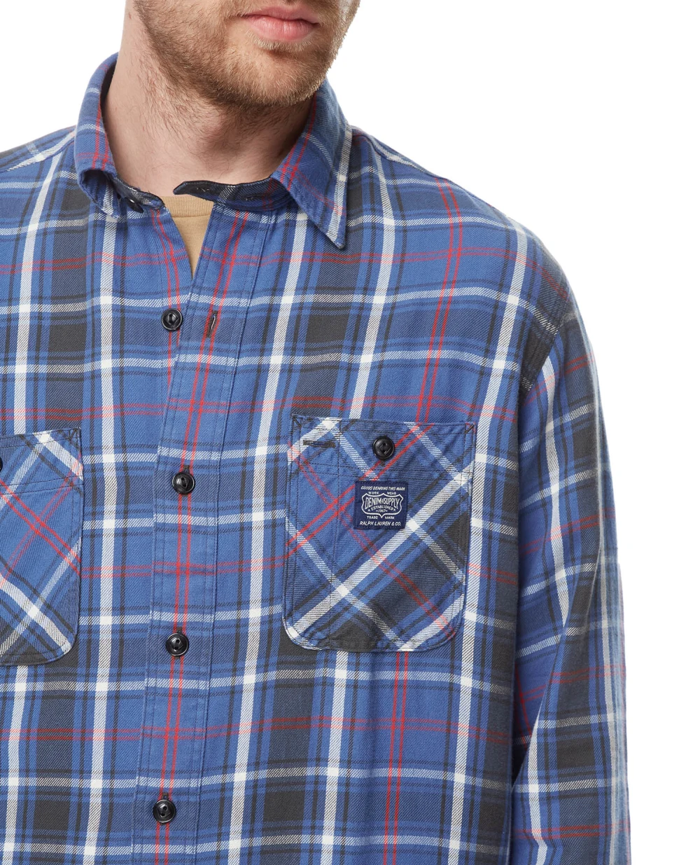Рубашка Polo Ralph Lauren 710858323001, синий цвет • Купить в интернет-магазине Kameron