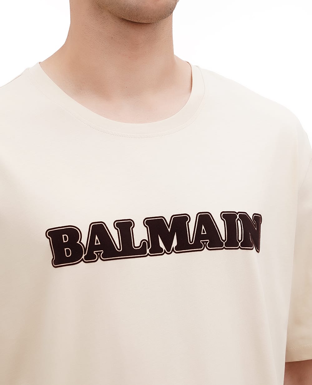 Футболка Balmain BH0EG000BC52, бежевый цвет • Купить в интернет-магазине Kameron