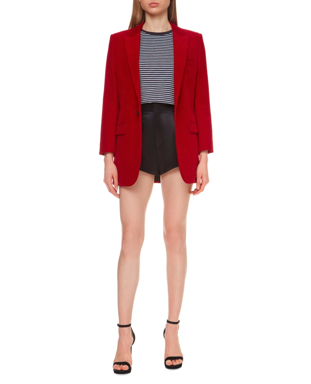 Вельветовый жакет Saint Laurent 632834-Y006R, красный цвет • Купить в интернет-магазине Kameron