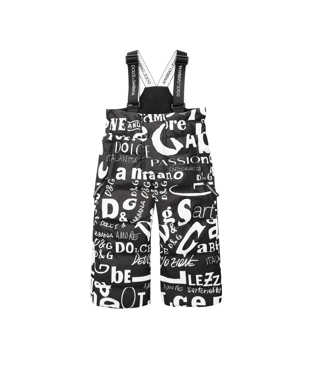Пуховые брюки Dolce&Gabbana Kids L4JPZ8-FSSES-B, черный цвет • Купить в интернет-магазине Kameron