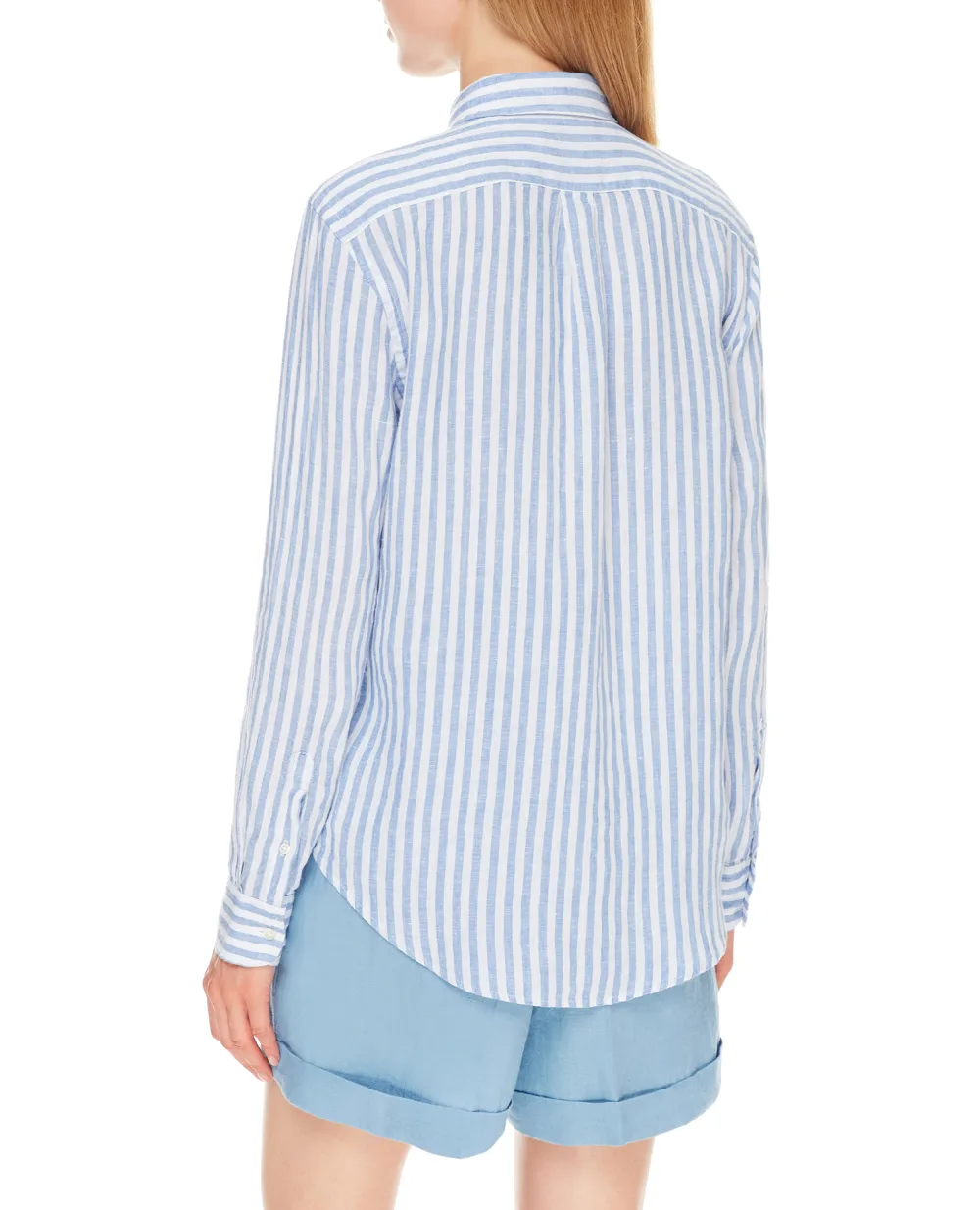Льняная рубашка  Polo Ralph Lauren 211780668011, голубой цвет • Купить в интернет-магазине Kameron