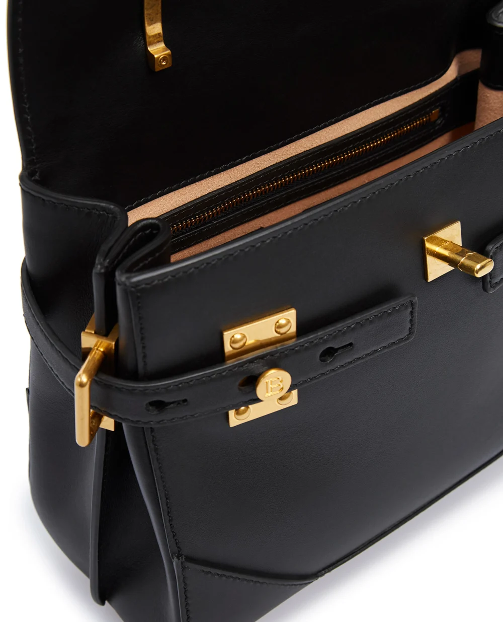 Кожаная сумка Balmain VN1S526LVPT, черный цвет • Купить в интернет-магазине Kameron