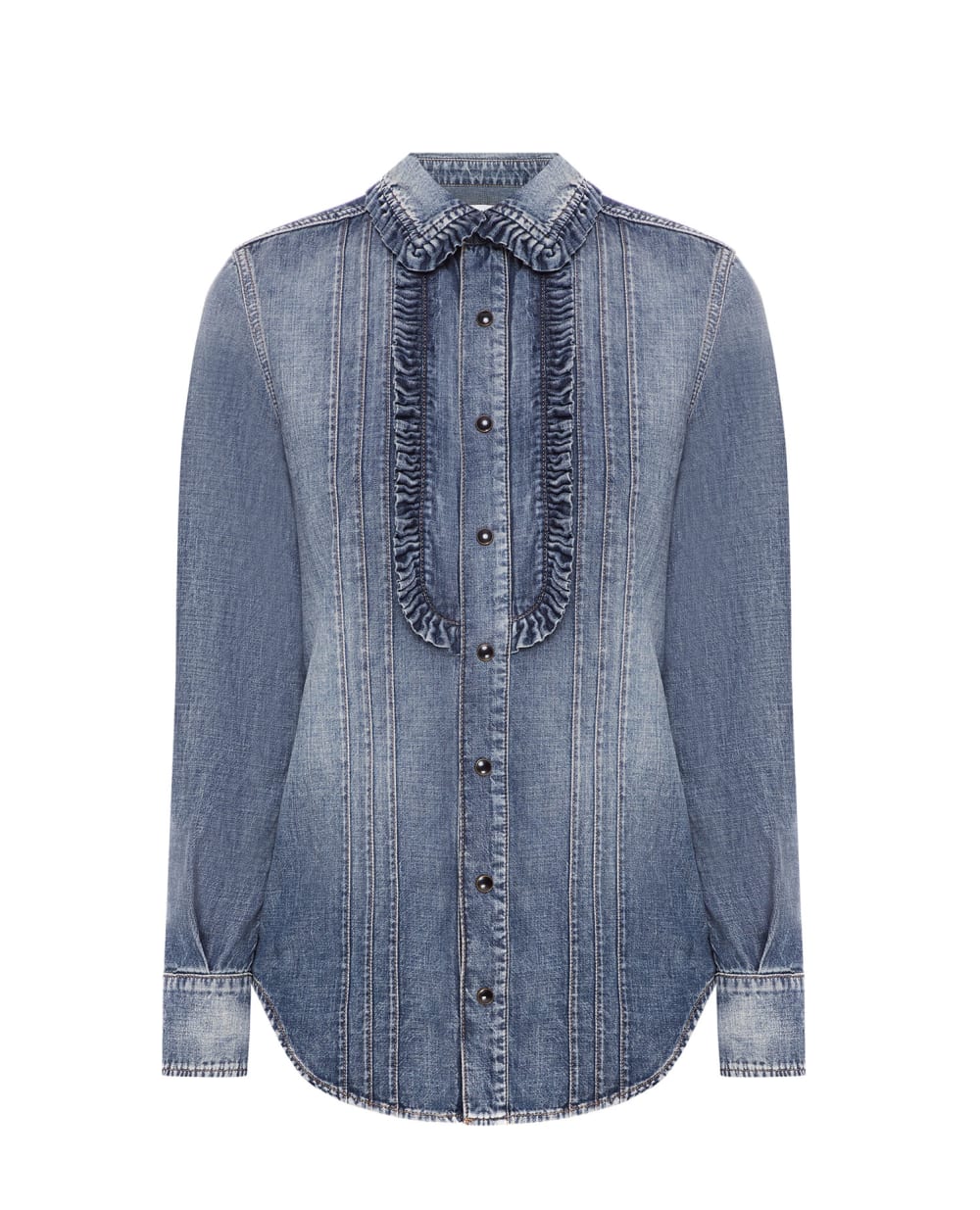 Джинсовая рубашка Saint Laurent 663871-Y24AA, синий цвет • Купить в интернет-магазине Kameron